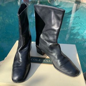 Cole•Haan Alanis Black Short Wedge Boot Size 8B